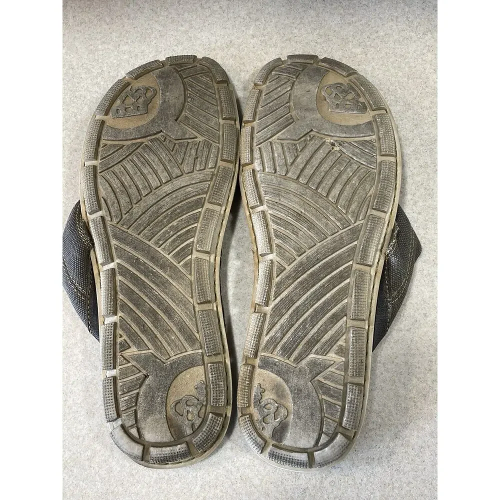 BORN Brown Leather Thong Flip Flop Sandals Men’s Size 14/47 Sandal Casual Shoes